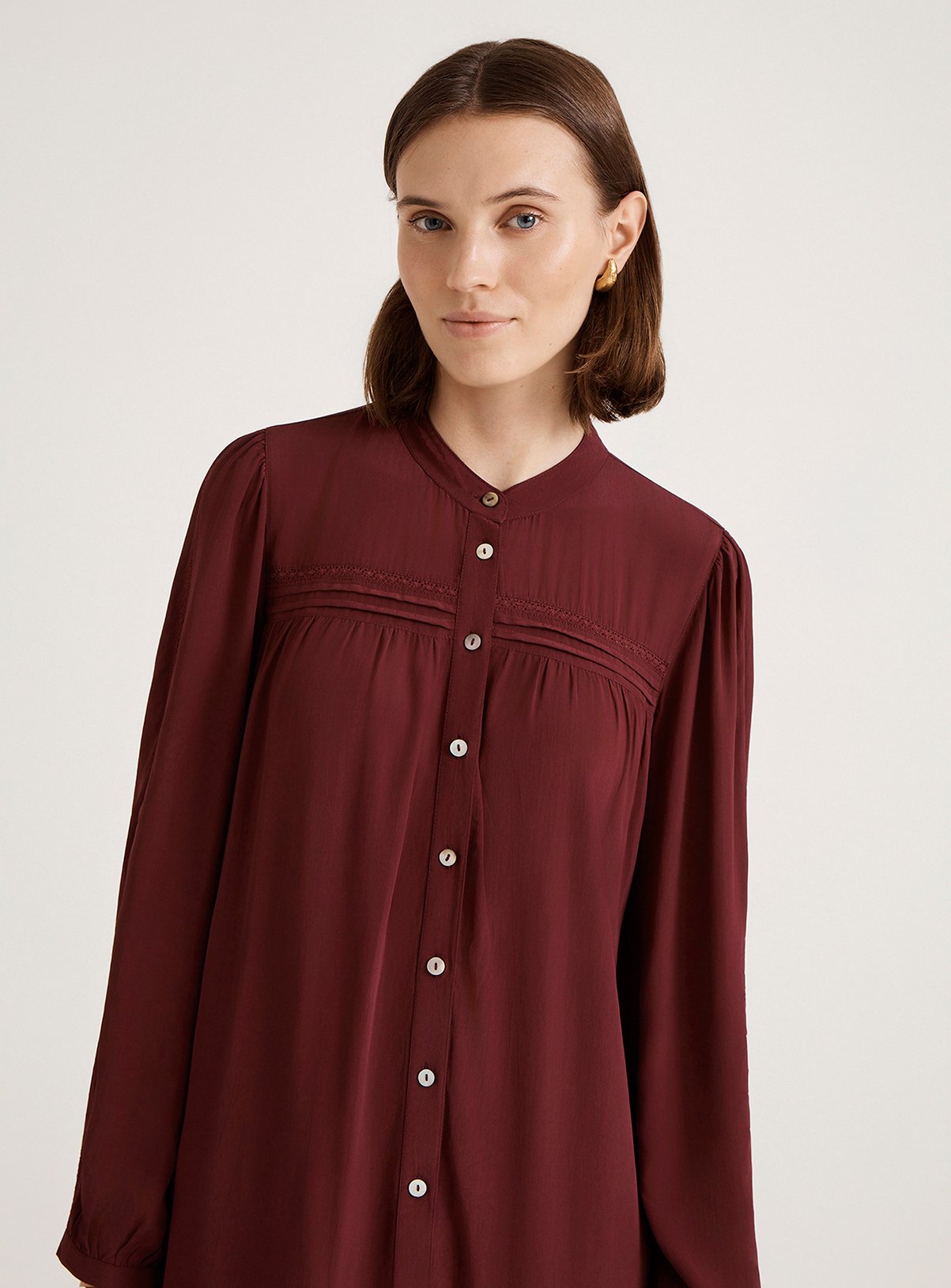 FINERY Beccy Dress Burgundy 16 - Image 3 thumbnail